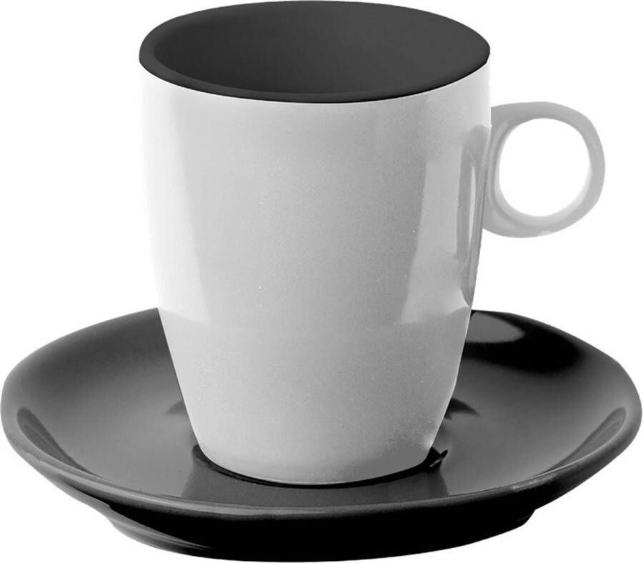 Brunner Granada Espresso Kop en Schotel Hoogwaardig melamine Breukbestendig