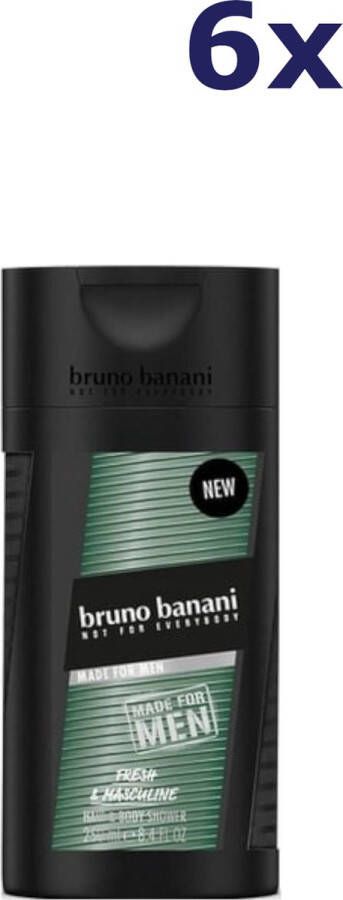 Bruno Banani 6x Douchegel Men – Hair & Body Made for Men 250 ml