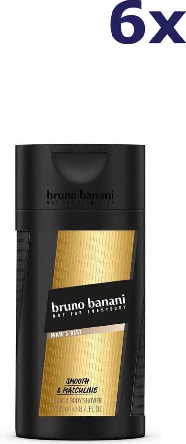 Bruno Banani 6x Douchegel Men – Hair & Body Man s Best 250 ml