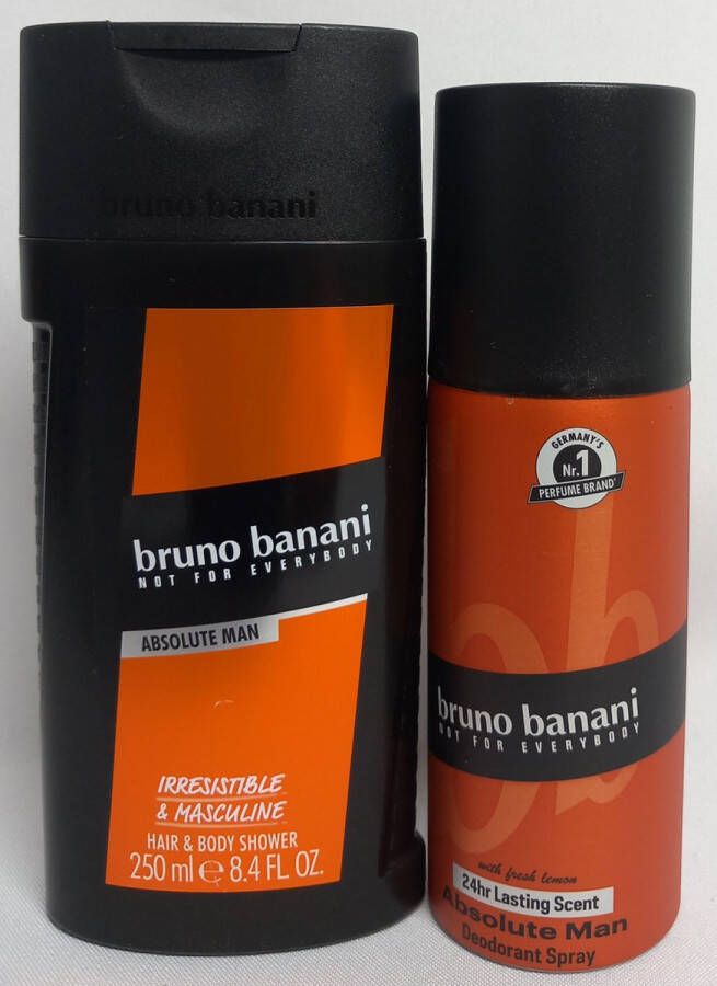 Bruno Banani Absolue Man Set Douchegel Flacon 250 ml & Deodorant Bodyspray 150 ml Kado Tip !!