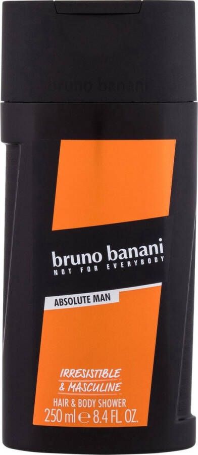 Bruno Banani Absolute men Hair & Body Shower 250 ml Douchegel Heren Voordeel Set 3 Stuks Kado Tip !! Sint Kerst