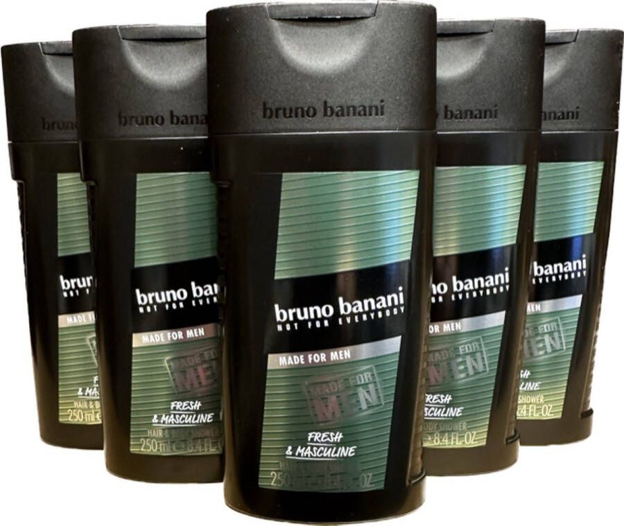 Bruno Banani Douchegel Made For Men Voordeelverpakking 5 x 250 ml