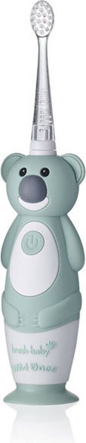 Brush-Baby “Voordeel Set Koala” Electrische Oplaadbare Kindertandenborstel + Tandpasta WildOnes Kylie de Koala 0 10 jaar 3 opzetborstels 2 poetsstanden Timer & Pulse Disco licht Zuignapvoet