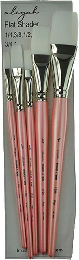 Brushes & More Aliyah Flat Shader Penselen Set 5 pcs