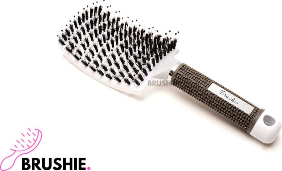 Brushie™ Anti klit haarborstel Haarverzorging Haarborstels Wit Official Brushie