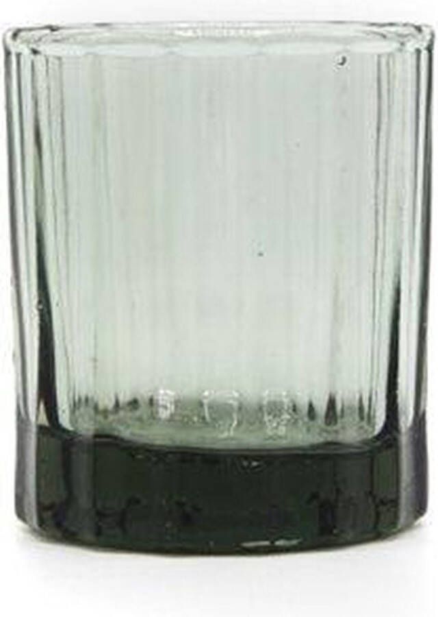 Brût Homeware Reed Tumbler 25 CL Smokey Green (set van 4) Waterglazen