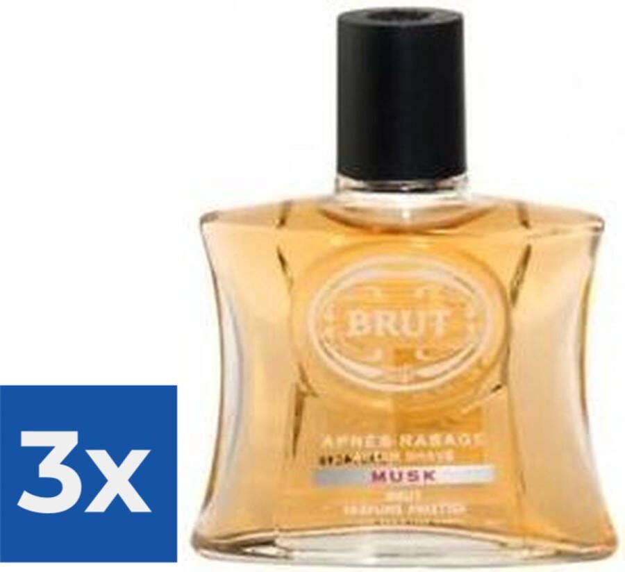 Brut Musk 100 ml Aftershave Lotion Voordeelverpakking 3 stuks