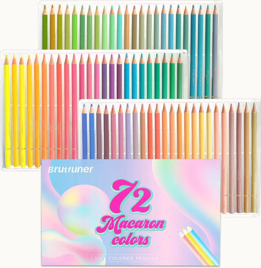 Brutfuner Macaron Kleurpotloden Set – 72 Pastelkleuren