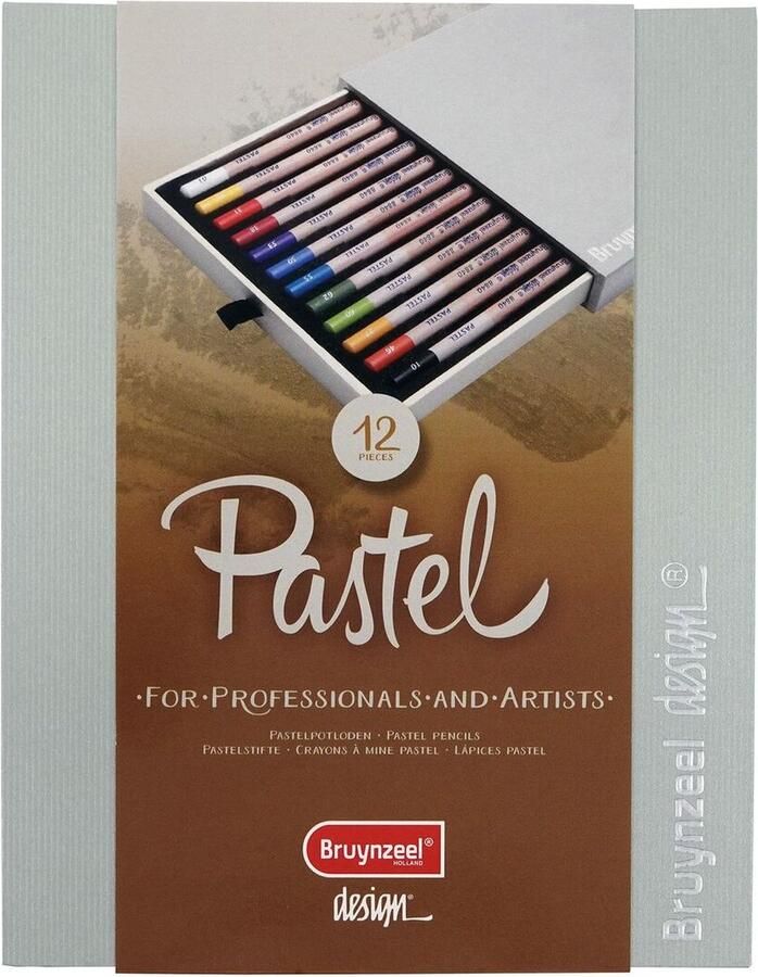 BRUYNZEEL Design pastelpotlood box 12 kleuren