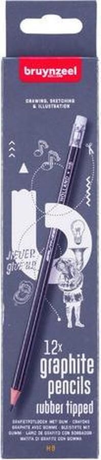 BRUYNZEEL Potlood 6021 Burotek HB met gum