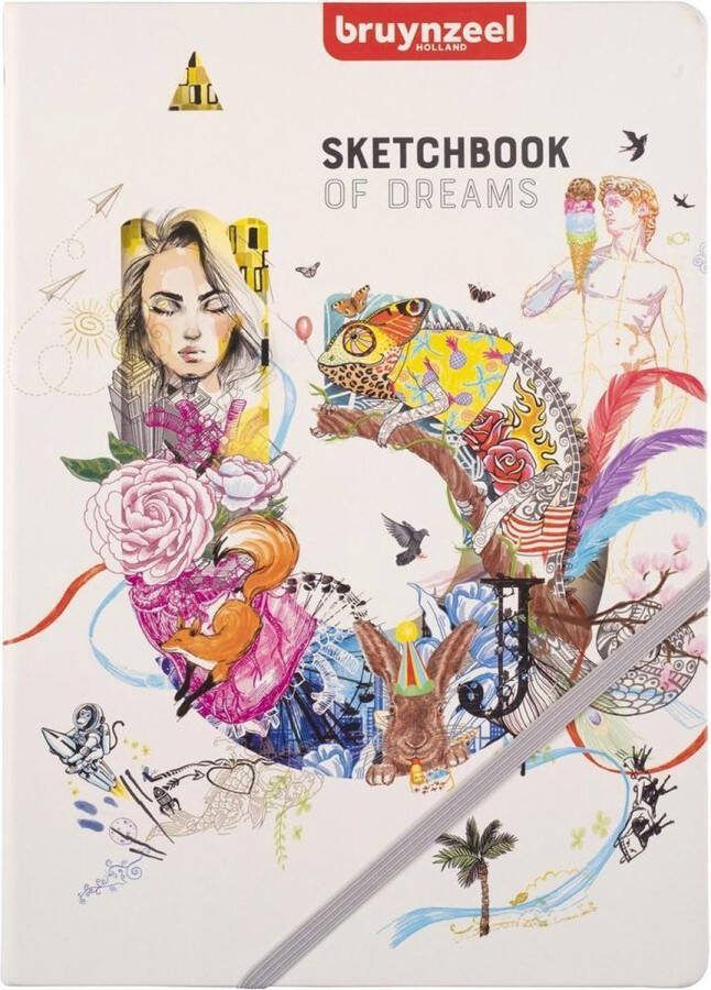 BRUYNZEEL Creatives Schetsboek 21 x 29 7 cm 140 g m2 80 vellen