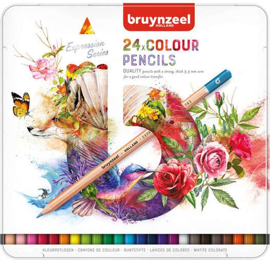 BRUYNZEEL expression blik 24 kleurpotloden