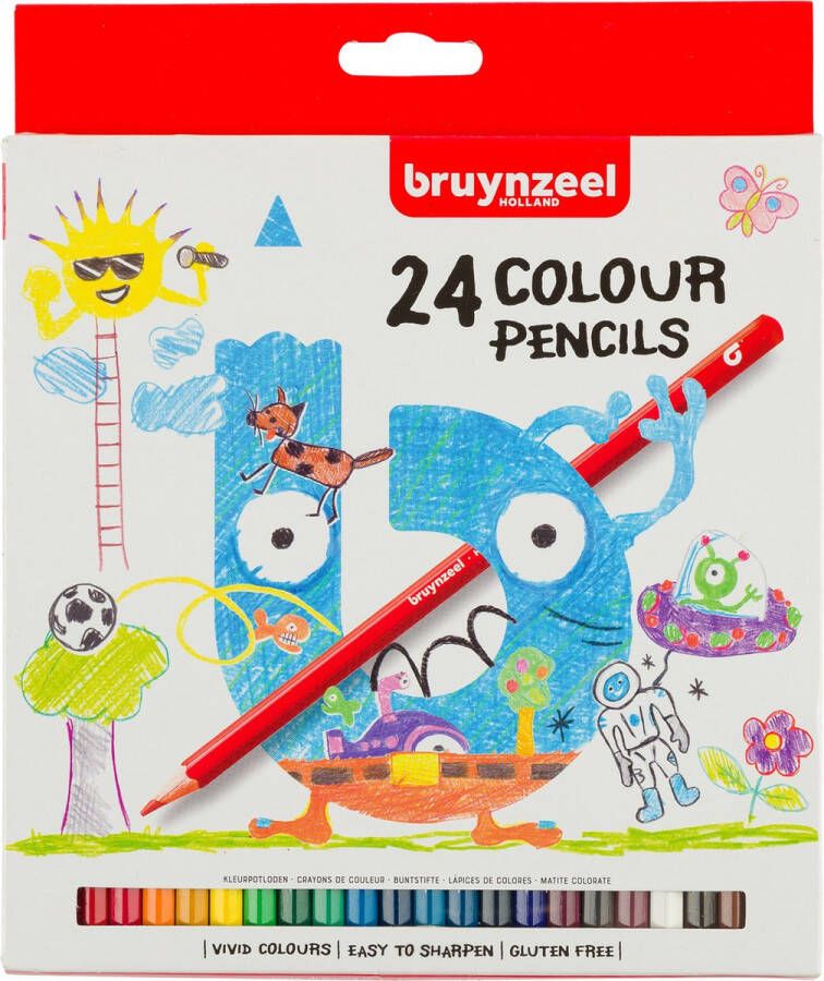 BRUYNZEEL Kids kleurpotloden set 24