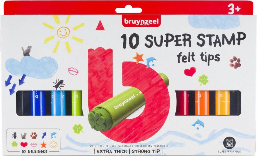 Bruynzeel Kids Mega Stempelstiften 10 Stuks