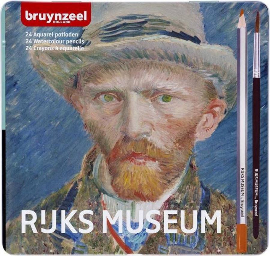 BRUYNZEEL Kleurpotloden aquarel Van Gogh blik à 24 stuks assorti