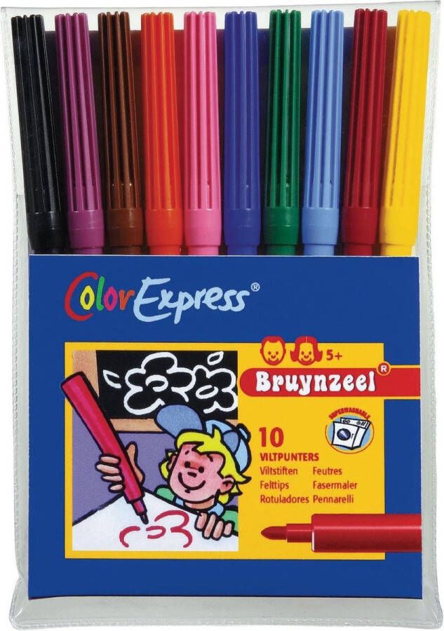 Heutink Viltstiften Bruynzeel 10 kleuren assorti