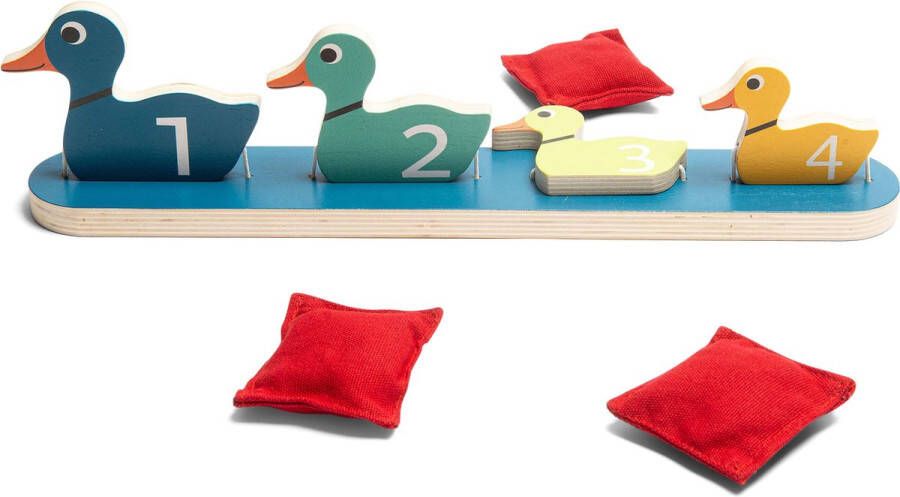 BS Toys BS Eendjes Op Rij FSC Hout Actiespel Werpspel Spelletjes voor kinderen Buiten speelgoed Buitenspel Strandspeelgoed Buiten Spellen Tuin Speelgoed Houten speelgoed StVanaf 3 jaar