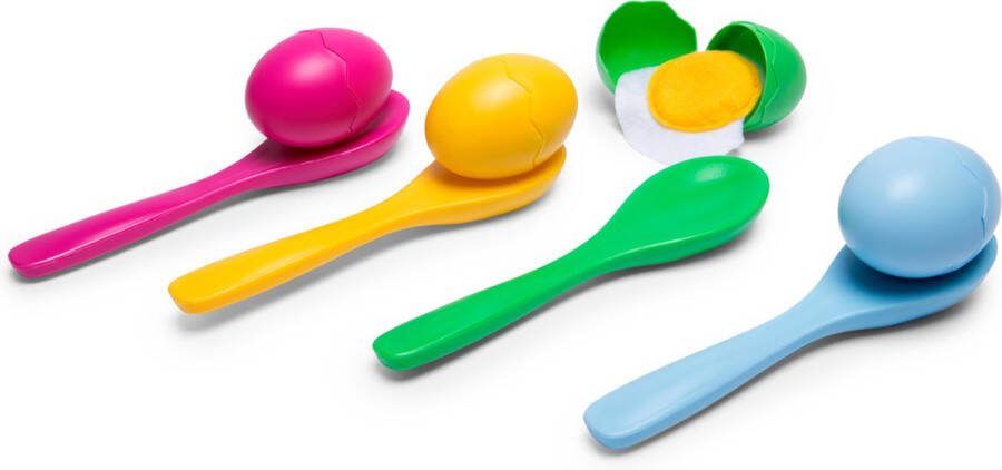 BS Toys Ei-Stafette Eierlopen Estafette Spel 1 tot 4 Spelers Vanaf 4 jaar Balans Spel