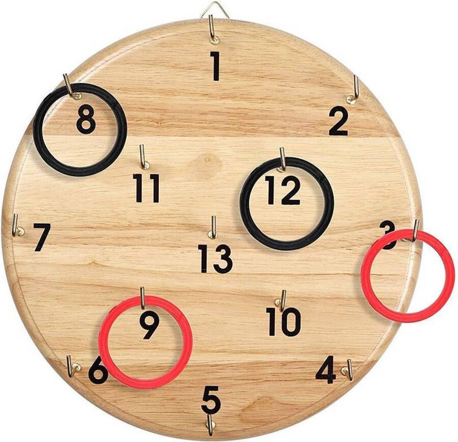 BS Toys Ringwerpen Werpspel Hout Speelgoed vanaf 6 Jaar 1 tot 6 Spelers Ring Gooien Spel