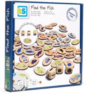 BS Toys Vissen Vinden Hout Educatiefspel 2 tot 6 spelers 54 vissen