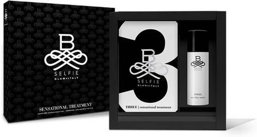 Bselfie Sensational Treatment Glam Set Three Sensational Treatment 3-in-1 serum mask & crème 5 Stuks & Angel Micellair Reinigingswater 200ml Gezichtsreiniging