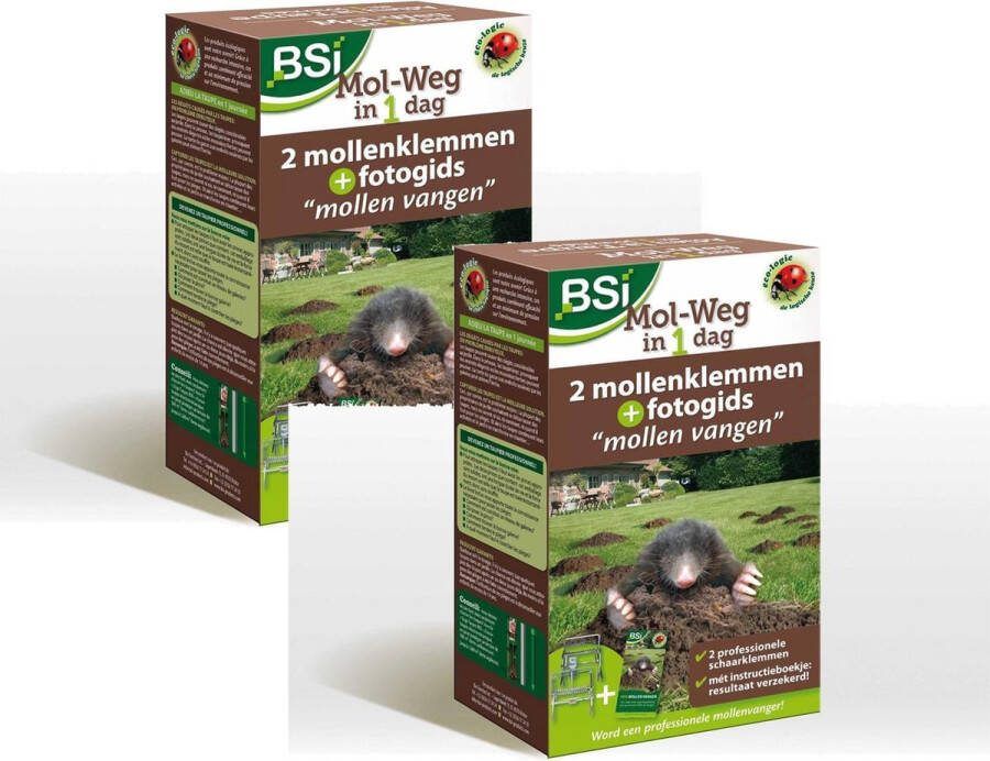 BSI Mol-Weg In 1 Dag Ongediertebestrijding 2 x 2 stuks