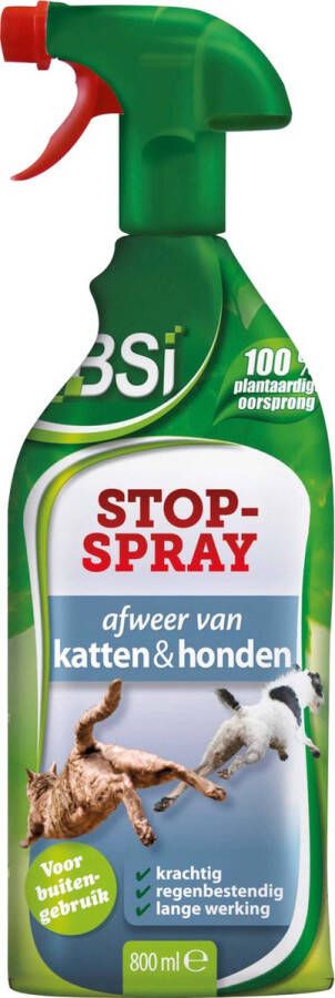 BSI Bio Services International BSI Stop Spray voor het verjagen van katten en honden Langdurig actief 800 ml