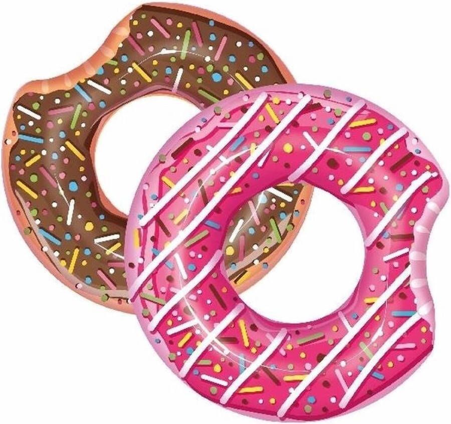 Merkloos Speelgoed chocolade opblaas donut 107 cm Zwembanden