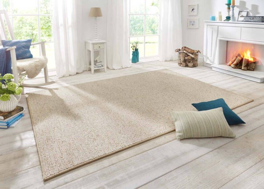 BT Carpet Vloerkleed Wol-optiek crème 140x200 cm