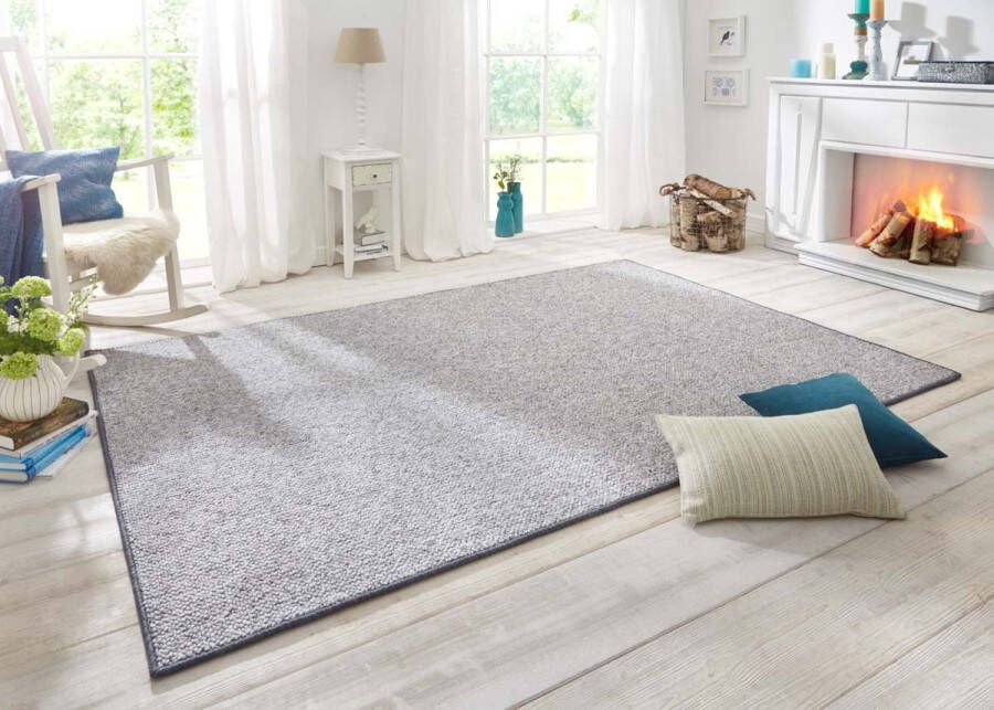 BT Carpet Vloerkleed Wol-optiek grijs 100x140 cm