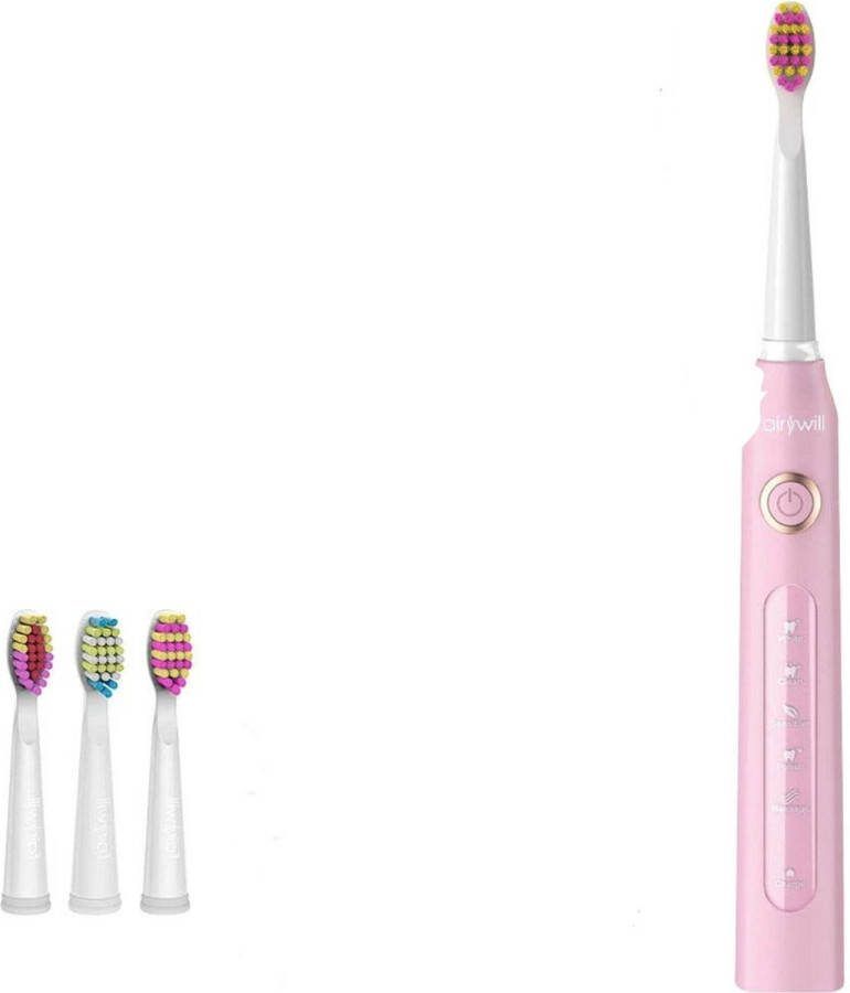 Btd Elektrische Tandenborstel Roze Elektrische Tandenborstel Elektrisch Poetsen 5 Standen Incl 3 Opzetstukje 2 Minuten Timer Roze Kleur Volwassenen En Kinderen 40000 Bewegingen Per Minuut Oplaadbaar USB Opladen Gezond Gebit