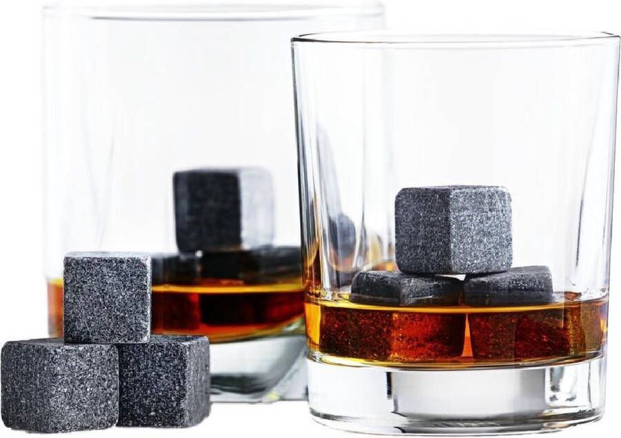 BTH Whiskey Stones Whiskey Stenen Whiskeystenen Luxe Herbuikbare Ijsblokjes 9 Stuks