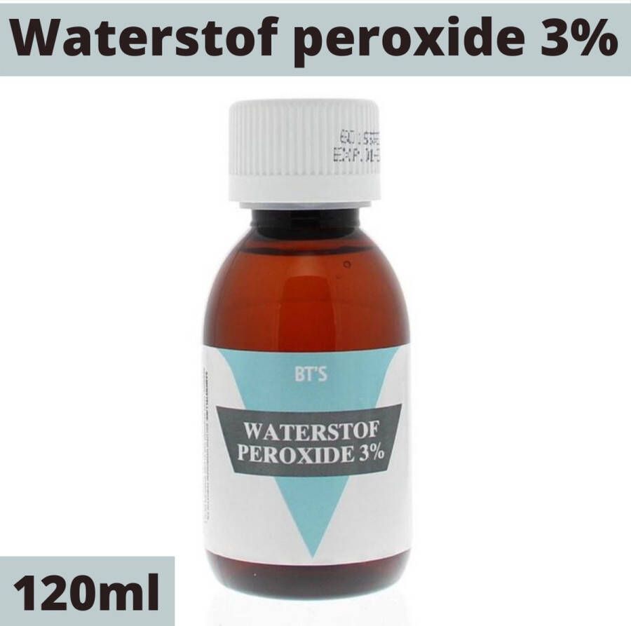 BT'S Waterstofperoxide 3% 120ml Waterstofperoxide 3 procent Zuurstofwater Hydrogen peroxide 3% Waterstofperoxide Mondspoeling