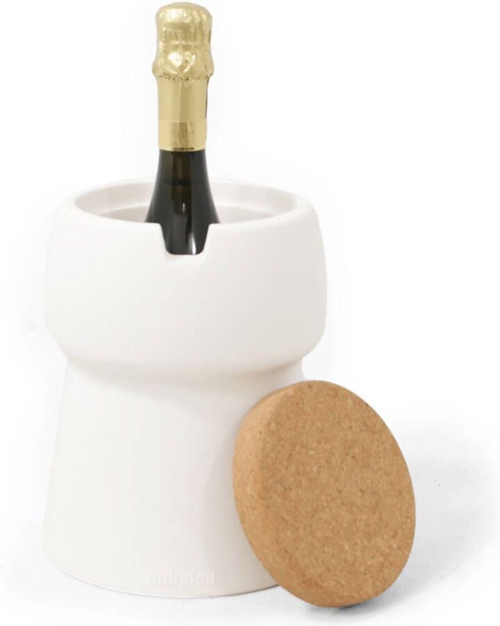 Bubalou Champagnekoeler CHAMP 1-Bottle Cooler Wijnkoeler Off White Wit