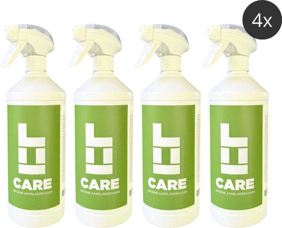 Bubalou Groene aanslagreiniger set 4 groene aanslagverwijderaar voor tuinmeubelen kant en klaar spray 1 liter