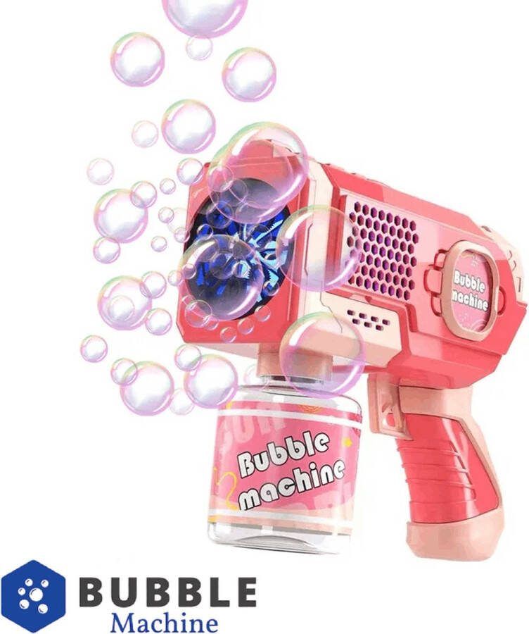 Bubblemachine LED Bubble Machine Original bubble gun bellenblaas machine bellenblaas geweer 5000 bubbles met LED lights Speelgoed ROZE