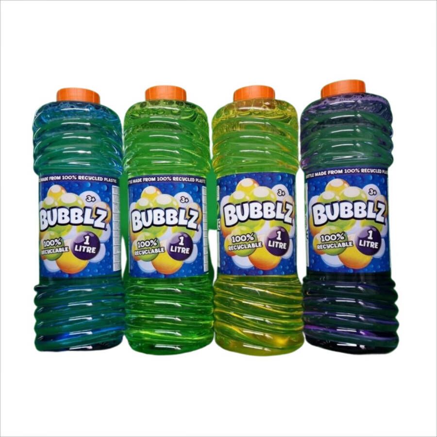 Bubblz Bellenblaas Navulling 10 x 1 Liter Groen Paars Blauw Geel Zomer MUXE BV
