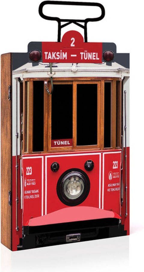 Bubidekor Houten Sleutelkastje voor binnen Industrieel Tram Sleutelrekje Metalen klep Interieur Decoratie