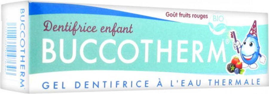 Buccotherm Tandpasta met Thermaal Water Voor Kinderen Biologisch Rode Vruchtensmaak 50 ml