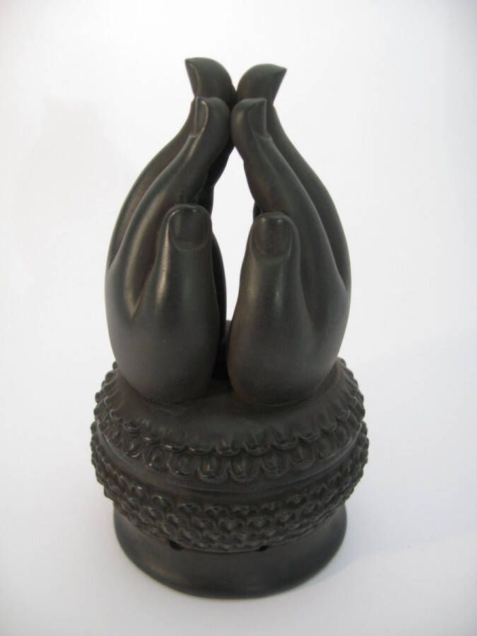 Buddhalife Wierook Kegelbrander Mediterende handen Zwart