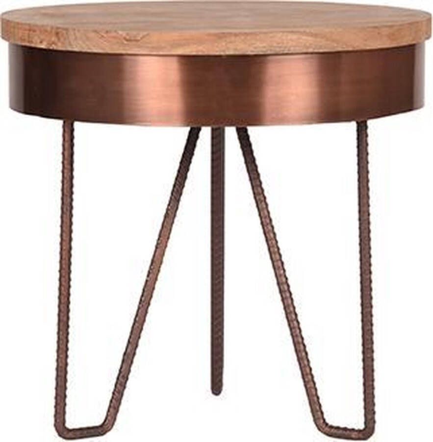 Budget Design Store LABEL51 Saran Bijzettafel voor binnen Multi Metaal Rond 44 cm