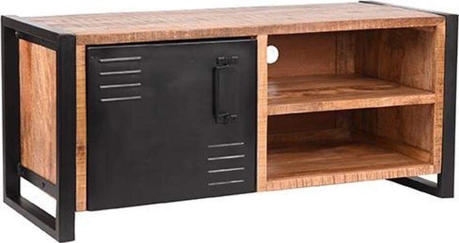 Budget Design Store LABEL51 Tv-meubel Brussels Zwart Metaal Mangohout 115x45x50 cm