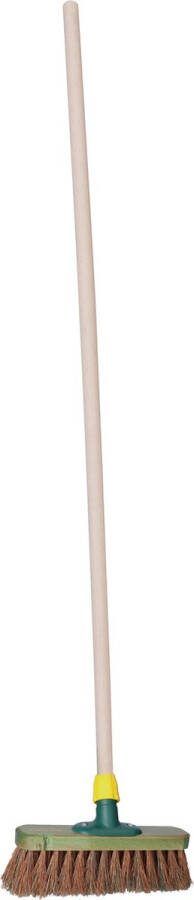 Buemag Brumag Straatbezem Greenwood voor buiten terrastegels en klinkers Harde haren bezemkop 28 cm breed Houten steel 139 cm