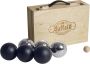 Longfield Games Angel Sports jeu de boules set in koffer 6 stuks zwart zilver - Thumbnail 1