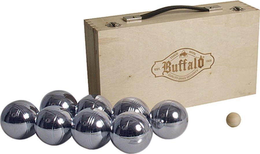 Buffalo Jeu de Boules set metaal (8st.) in houten doos