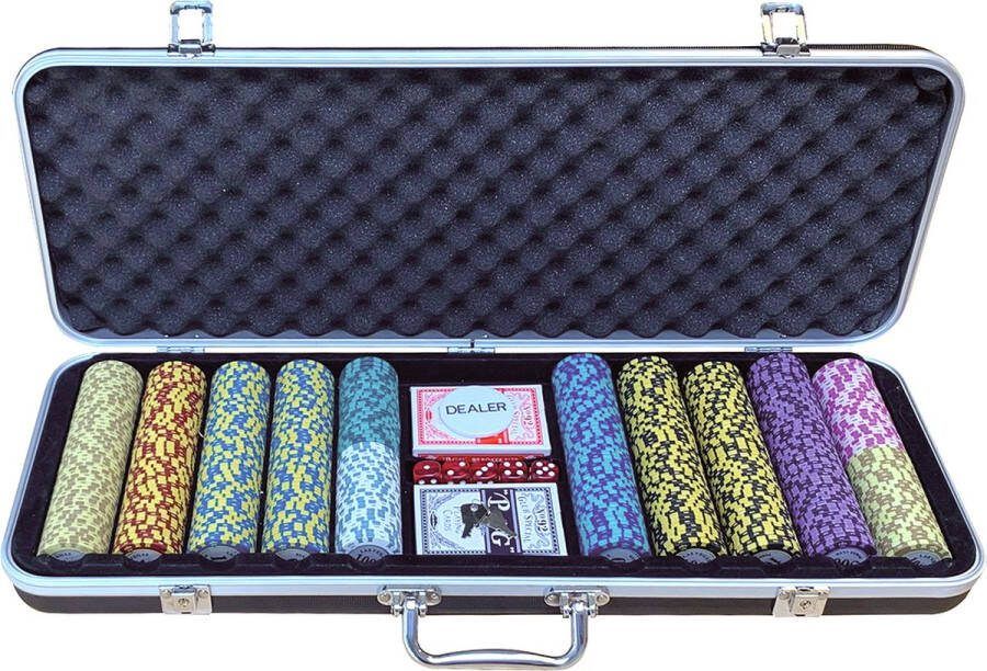 Buffalo Pokerset DLX 500 Chips 14 gr Value pokerset DLX 500 chips