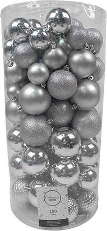 Buitengewoon de Boet Kerstballen Mix 100 st. Zilver