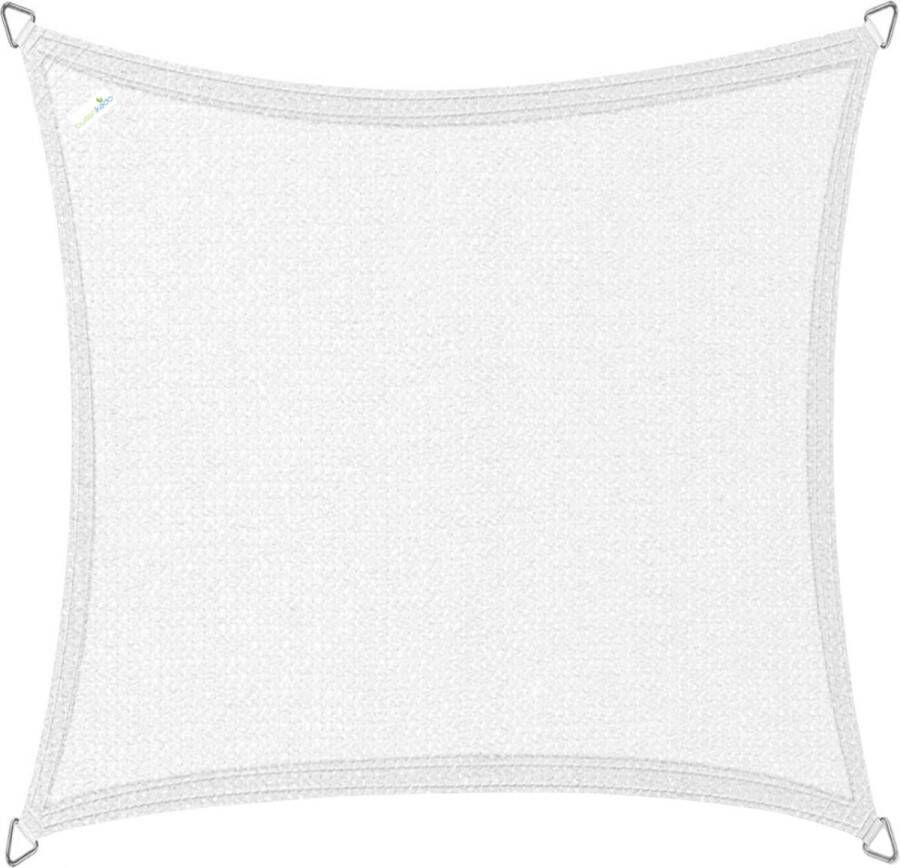 Buitenkado schaduwdoek 2 5x2 5m vierkant polar wit