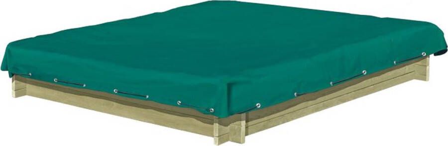 Buitenspeelgoed Keupink Zandbak Afdekhoes Groen 150x150 cm PVC Afdekking zandbak Afdekzeil 150x150 cm bescherm uw zandbak