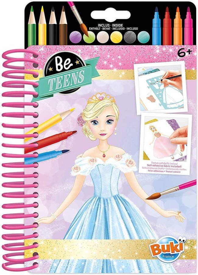 Buki Prinses BeTeens Schetsboek Inclusief Potloden en Stiften
